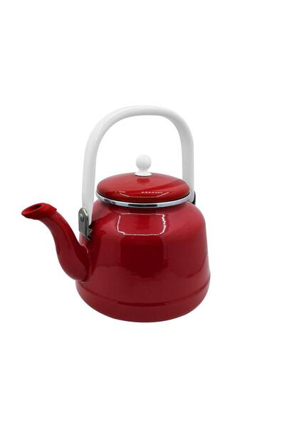 Orcamp إبريق شاي للتخييم مطلي بالمينا باللون الأحمر OUT-1551