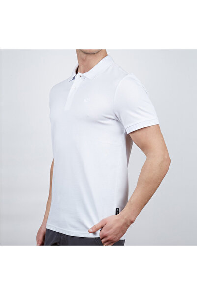Alpinist Men's Polo Neck T-Shirt - Cotton Sports T-Shirt - Stratus - White (600303)