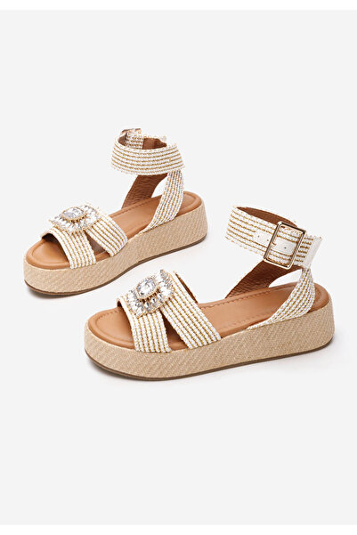 B T Shoes Bílé sandály espadrilky Dorety