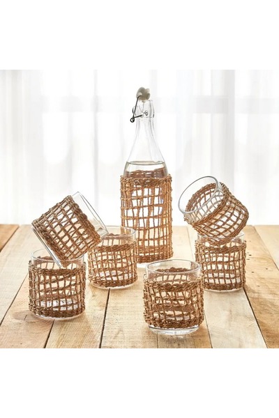 Generic 7-Piece Glass and Carafe Set - 280 ml