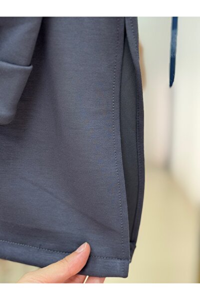 BENAHOLL Dorista Διπλό Μανίκι άνοιγμα Casual Tunic-NA822 Ανθρακίτη