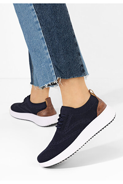 B T Shoes Tmavě modré dámské polobotky Sorisa