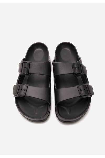 B T Shoes Černé pánské pantofle Arows