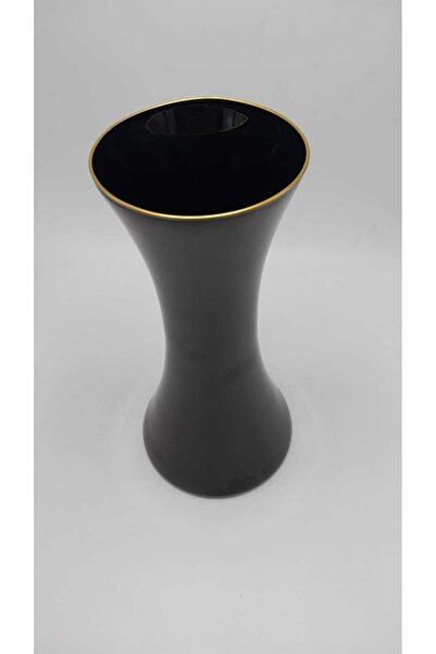 Ebruli hediyelik Χειροποίητο Πολυτελές Διακοσμητικό Γυάλινο Βάζο Μαύρο Χρώμα ...