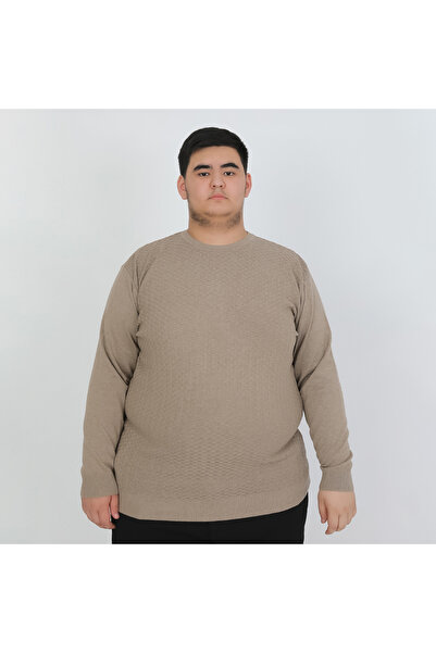 Ramon Miele ملابس تريكو رجالية كبيرة الحجم ذات ياقة دائرية ومزخرفة