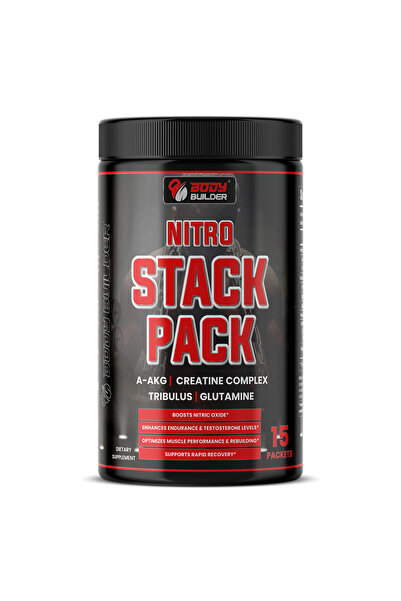 Body Builder Nitro Stack Pack, 15, Boosts Nitric Oxide, Enhances Endurance & Testosterone
