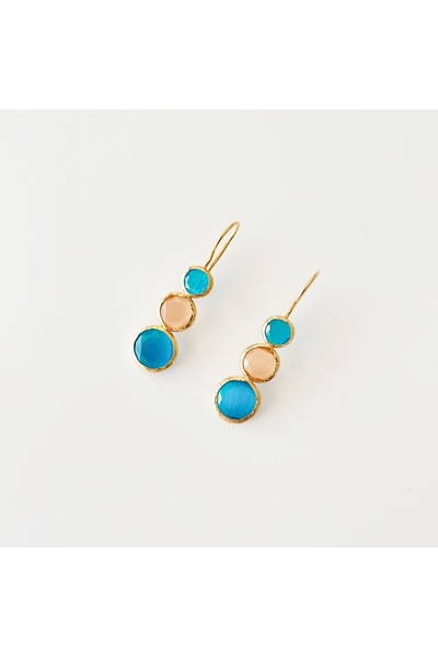 Vesce Atelier Diagonal Natural Stone Earrings
