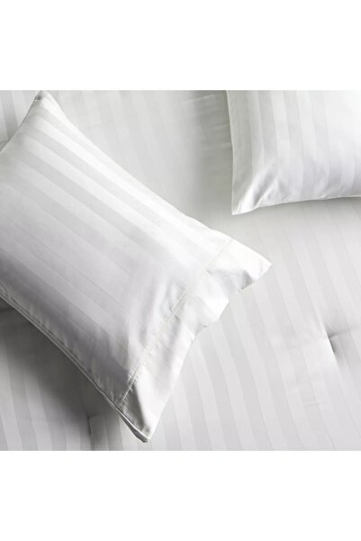 Generic Satin Stripe Pima Cotton Sateen 525 Thread Count 3-Piece Super King Comforter Set - 250x260 cm