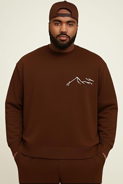 DM DOLCE MORE سترة رياضية كبيرة الحجم للجنسين مصنوعة من القطن الممشط بثلاثة خ...