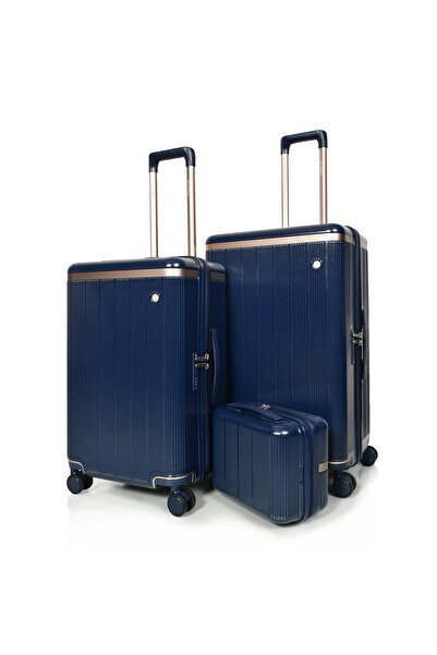 MORANO Four-piece travel bag, durable and lightweight, four-wheeled suitcase with a numbered security lock