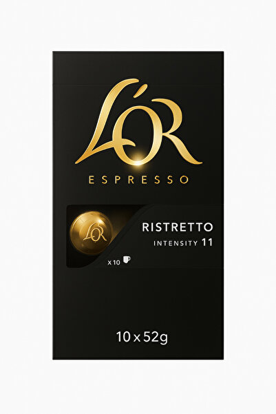 L'OR كبسولات لور اسبريسو ريستريتو كثافة 11 – 10 × 52 جرام