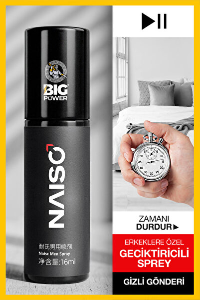 BİG POWER Naiso Geciktiricili Sprey Erkeklere Özel Uzun Deneyim Ürünü 15ml