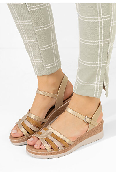 B T Shoes Πέδιλα πλατφορμεσ Catalena χρυσα