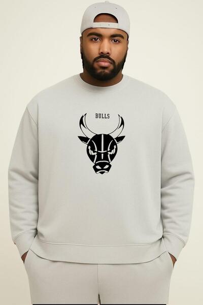 DM DOLCE MORE سترة رياضية كبيرة الحجم للجنسين مطبوعة بتصميم شيكاغو بولز من ال...