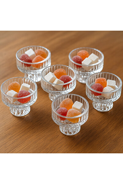 MİS KİTCHEN 6 Pcs Coffee Side Stand Turkish Delight Bowl Dragee Presentation Bowl, Sugar Bowl