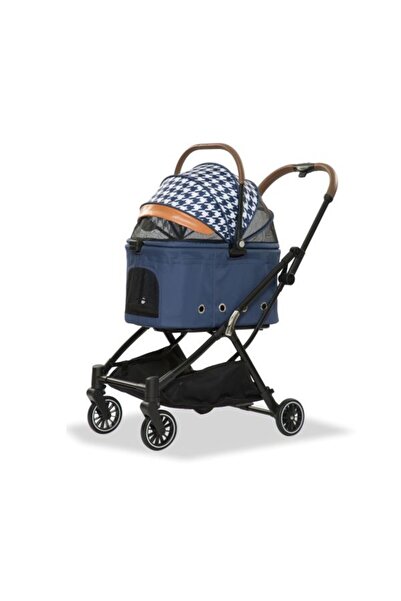 Eurodog Katlanabilir Köpek Arabası Mavi 67x49x100 Cm