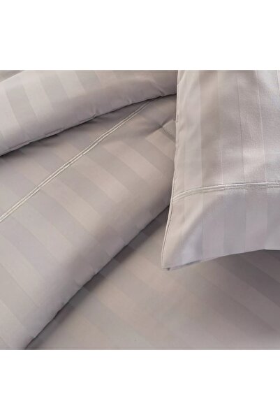 Generic Satin Stripe Pima Cotton Sateen 525 Thread Count 3-Piece Super King Comforter Set - 250x260 cm