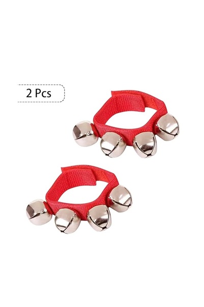 MegArya Boguish Jingle Bells, Wrist Bells, Percussion Instruments Musical Rhythm Band with 4 Silver Bells
