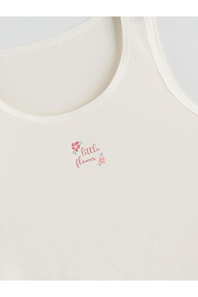 LC Waikiki Bisiklet Yaka Çiçekli Kız Çocuk Atlet 2'li (W5)