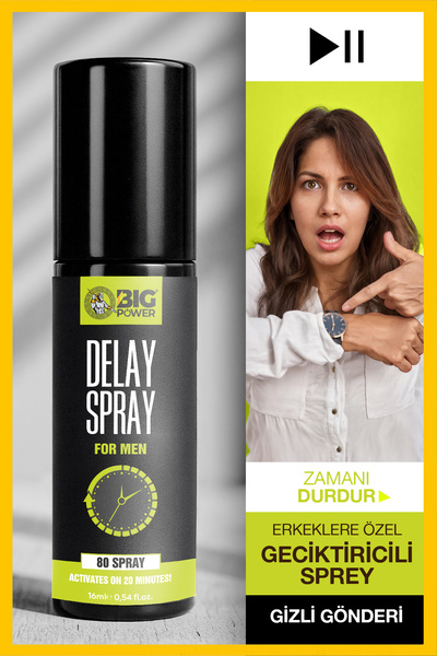 BİG POWER Geciktiricili 15ml Sprey Erkeklere Özel Uzun Deneyim Ürünü