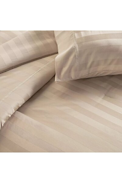 Generic Satin Stripe Pima Cotton Sateen 525 Thread Count 3-Piece Super King Comforter Set - 250x260 cm