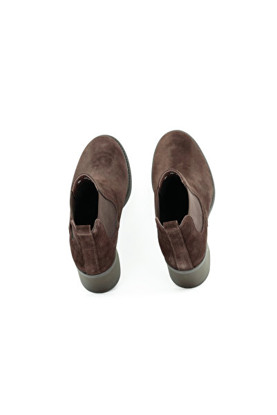 Tuna Hakiki Süet Deri Kauçuk Taban Chelsea Model Kadın Bot - B265960