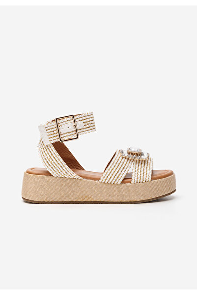 B T Shoes Bílé sandály espadrilky Dorety