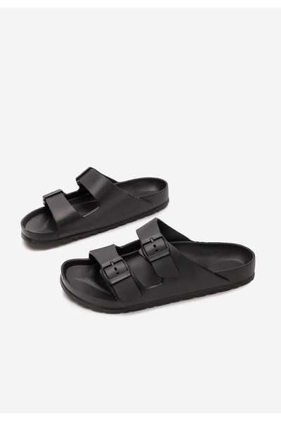 B T Shoes Men's black Arows slippers