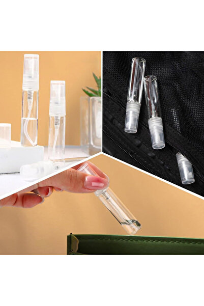 ELMHURST Set 50 reusable spray perfume bottles, transparent, 5 ml