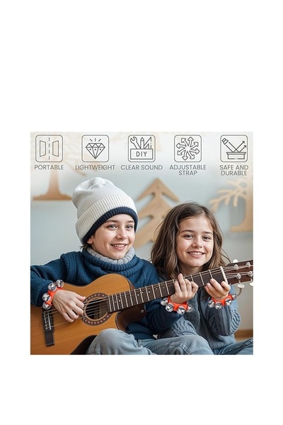 MegArya Belle Vous Jingle Bell Wrist & Ankle Band Set in 6 Colours (12 Pack) Multicolour Musical Instrument