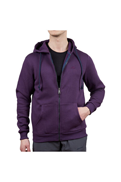 Genel Markalar Covert Tam Fermuarlı Erkek Sweatshirt Mürdüm (600501)