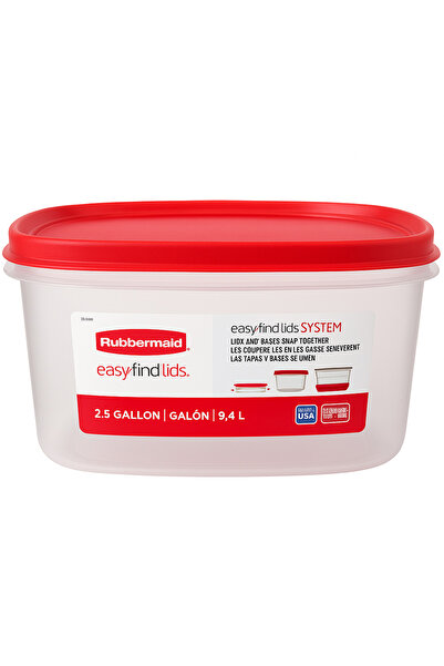 RUBBERMAID (9.4 L) Large Storage Container – Bpa Free, Red Lid