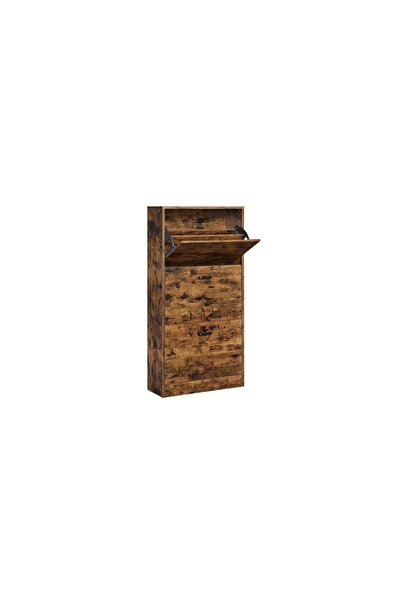 Mercaton Shoe Storage Cabinet, Mercaton, Rustic Brown, 3 Drawers, 60x24x102 cm