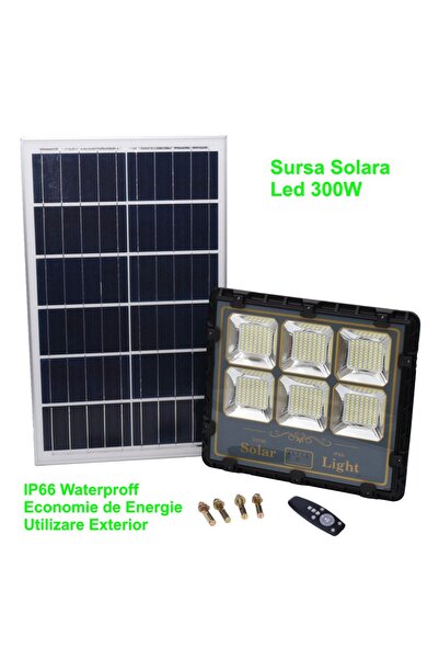 VTM Proiector LED 300W cu Panou Solar - Iluminare puternică și autonomă