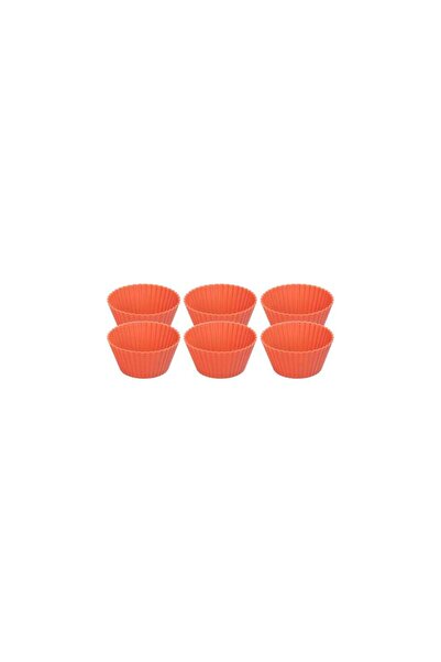 Magic Home Muffin baking mold, silicone, red, set of 6 pieces, 6.56.53 cm, MagicHome