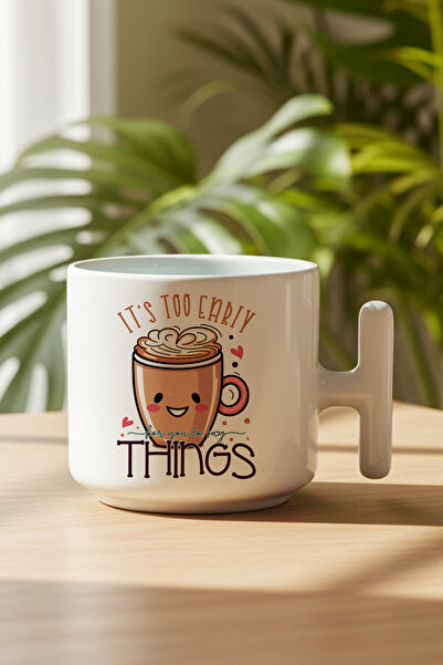 giftkonsept كوب لاتيه مطبوع للهدايا مع مقبض على شكل حرف T، متوفر الآن