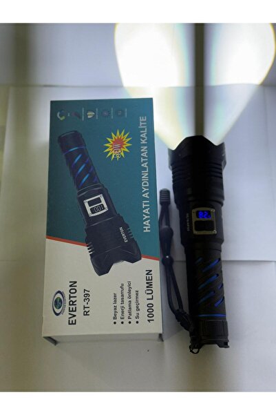 BLOMSTER Everton Rt-397 1000 Lümen 50W Şarjlı Zomlu El feneri Şarj Göstergeli
