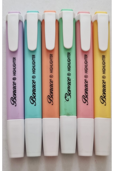 Modellino 6 Renk New Tech Bonace Cep Tip Pastel Fosforlu Kalem