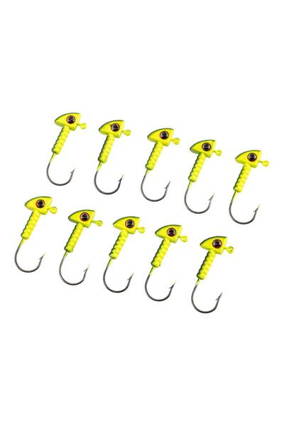 Genel Markalar Jighead - Zoka - Kurşunlu Olta İğnesi - (XH-A 06) - Yeşil Siya...