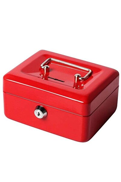 Toybox Steel Cash Box with Key Lock Metal Small Money Organizer with Money Tray Cash Storage Box with Locka