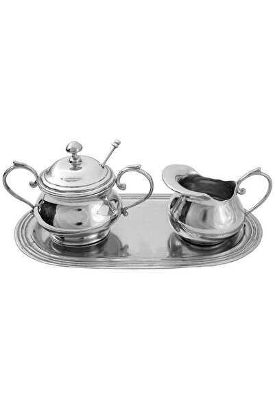The Kings Pewter Kalay Tepsili Sütlük ve Şekerlik
