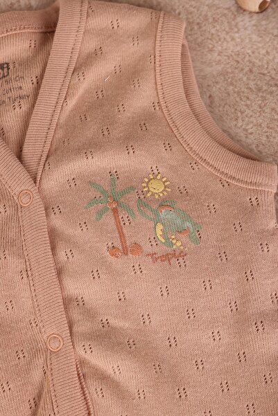 kidello Mango Color Summer Themed Baby Vest with Pockets (0-12 Months)