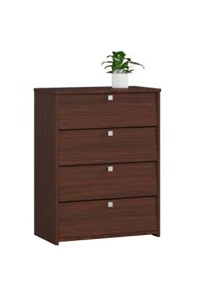Artool Shoe Storage Cabinet, Laminated Board, 4 Drawers, Wenge, 60x33x80 cm