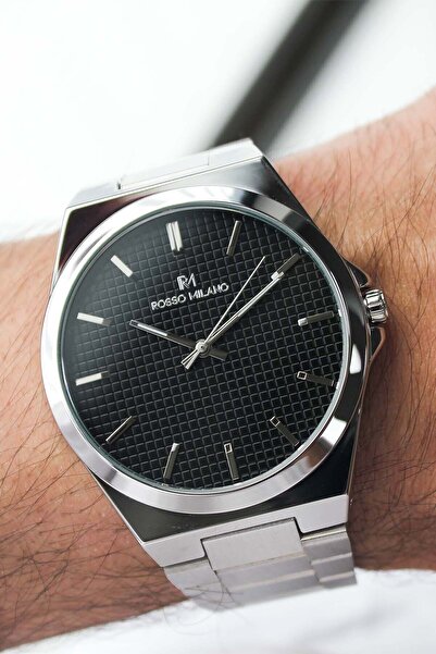 Store Tissot Prx Model Silver Inside Black Steel Men's Watch with Box and Warranty