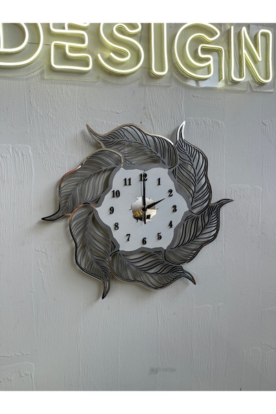 İNFİRAD TASARIM Yapsak Desen Dekoratif Ahşap Tasarım Duvar Saati