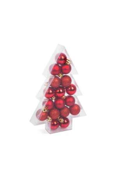 Mercaton Set decoratiuni de brad 3 tipuri de rosu 17 buc / set