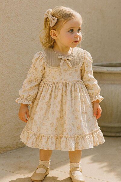 RAPAPA Baby Girl Muslin Long Sleeve Dress 1056