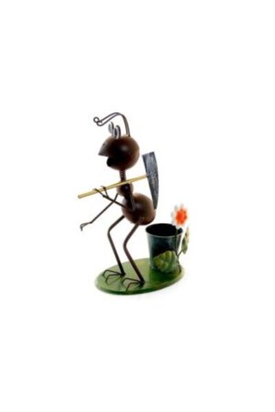 Strend Pro Garden Decoration, Metallic Ant with Pickaxe, 28x16x40 cm