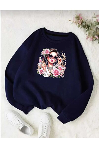 tkn your style Hanorac oversize unisex, elegant, cu imprimeu floral