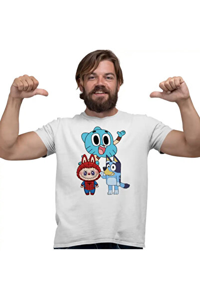 OEM Tricou Barbati Gumball Bluey Labubu